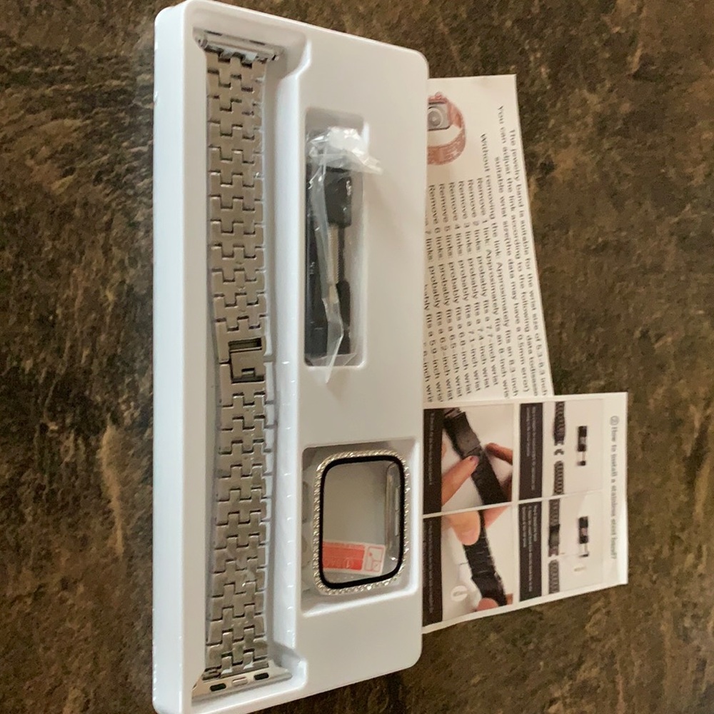 Silver watch band for Apple Watch size 42
